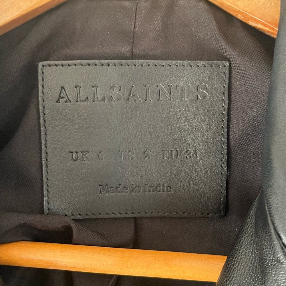 AllSaints BALFERN LEATHER BIKER JACKET - Picture 14 of 16